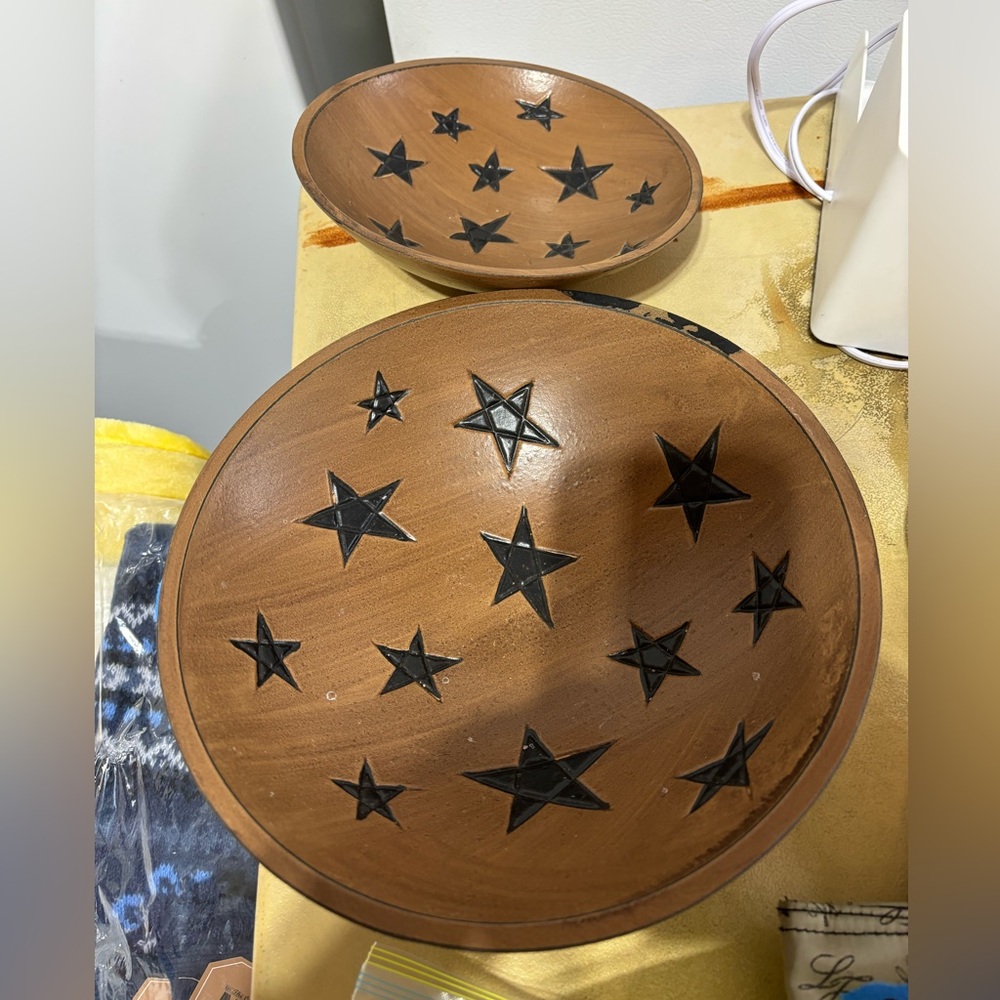 Wooden Star Bowl Set